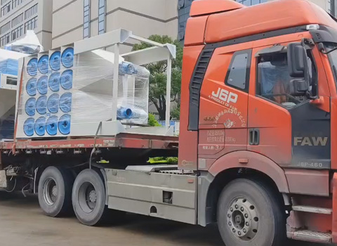 不锈钢双面喷砂机出货实拍